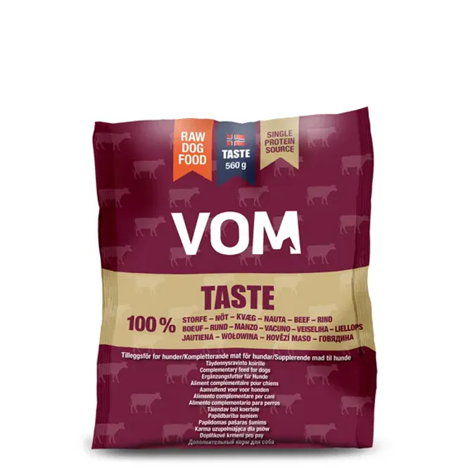 Hovedbilde VOM TASTE storfe pose 560 gram