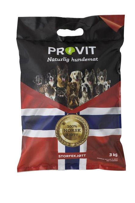 Hovedbilde PROVIT Frossent Oksekjøtt m/vitamin 3 kg