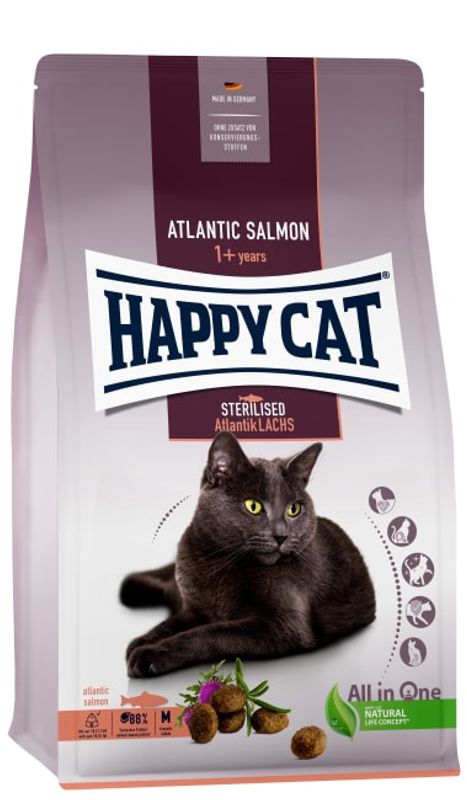 Happy Cat Sterilisert Adult Atlantik-Laks 10Kg