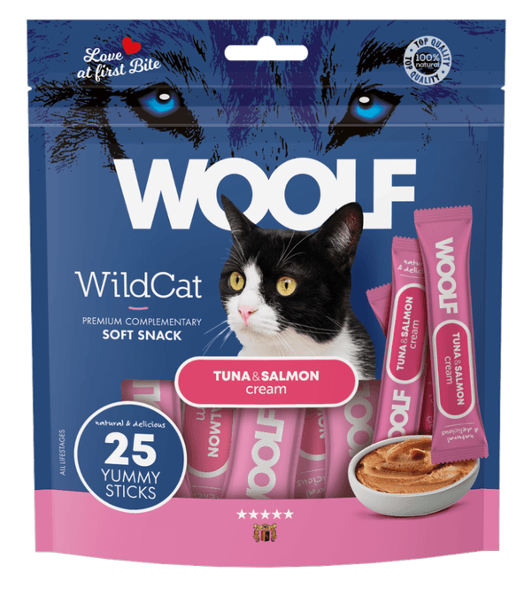 Hovedbilde WOOLF Wildcat Cream Tuna + Salmon 25 Stk