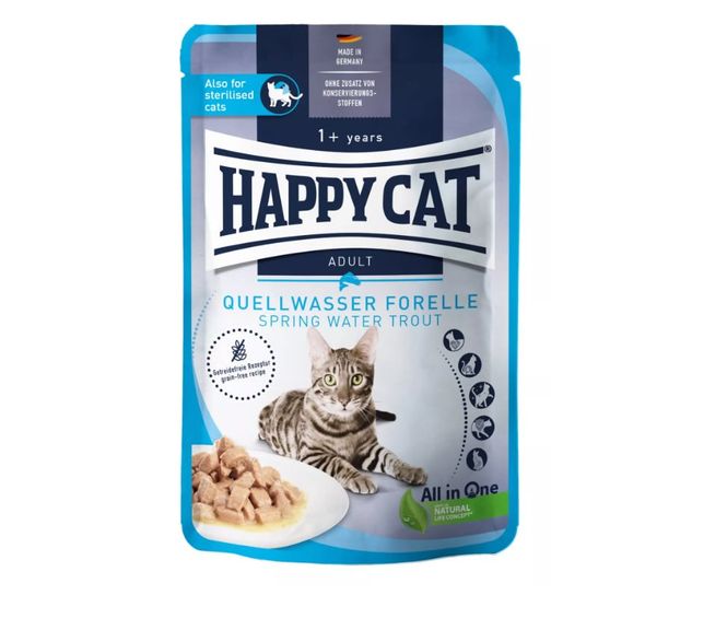 Hovedbilde Happy Cat Pouches Culinary Adult M/Ørret 85g