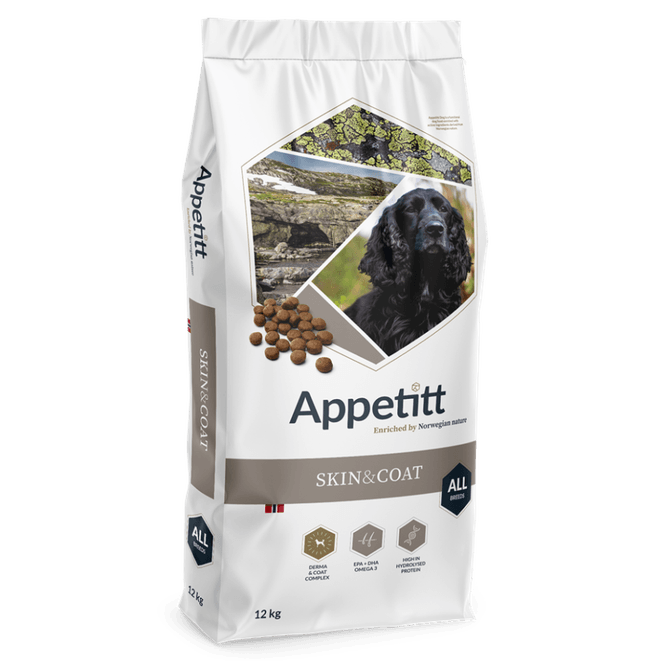 Hovedbilde Appetitt Hundefôr Skin & Coat 12 kg