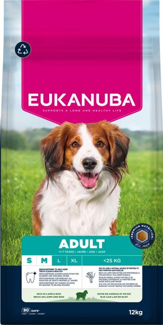 Hovedbilde EUKANUBA Hundefor Adult Small/Medium Breed Lam & ...