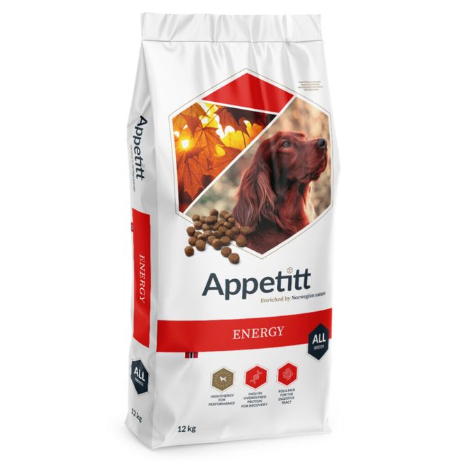Hovedbilde Appetitt Hundefôr Energy 12 kg