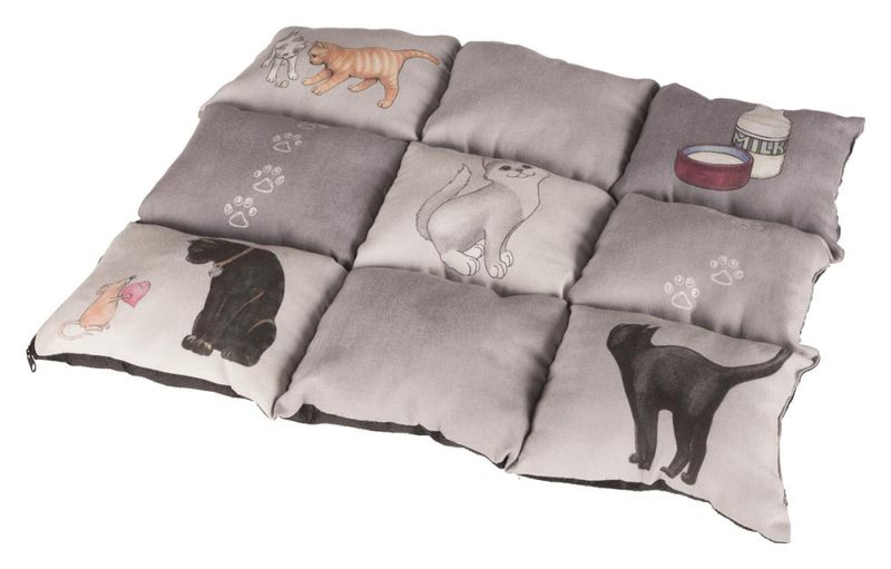 Katteteppe M/Lomme til Catnip Grå 45x55cm