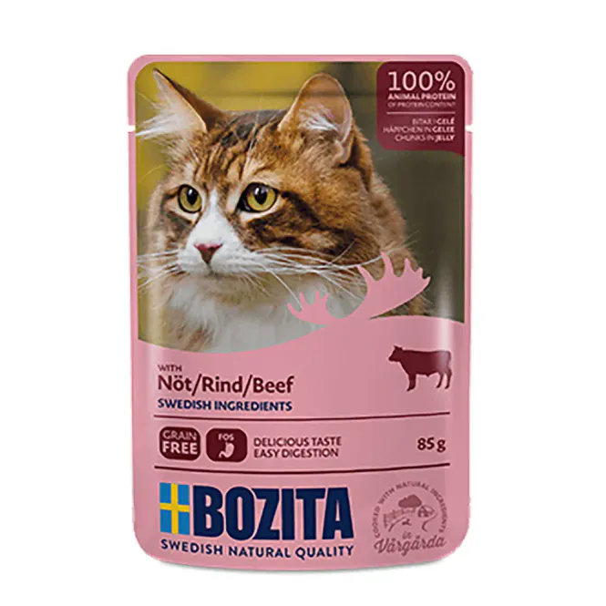 Hovedbilde  Bozita Feline beef Gelé 85g