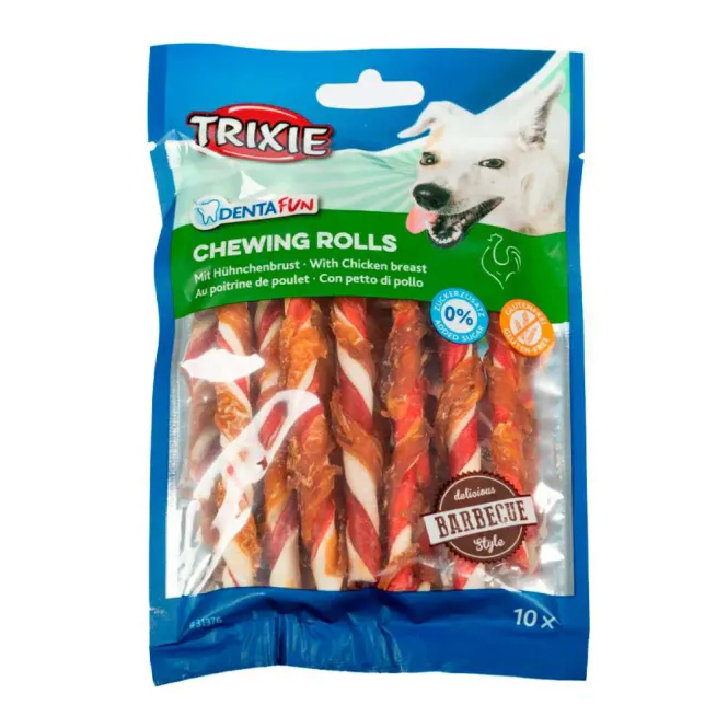 Hovedbilde Tyggerull Natur M/Barbecue 10stk 12cm 80g