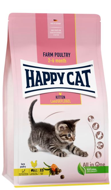 Hovedbilde Happy Cat Kitten Fugl 4kg (Fra 5 uker)