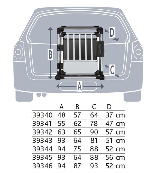 Hovedbilde Transportbur Aluminium Sølv/Grå L